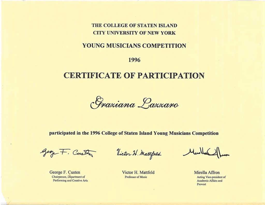 CSI Young Musicians Competition – Staten Island, NY