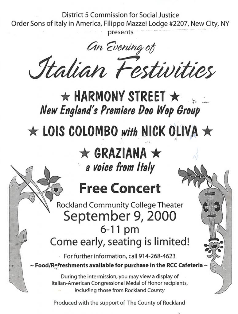 Sons of Italy Filippo Mazzei Lodge #2207 Italian Festivities – Suffern, NY