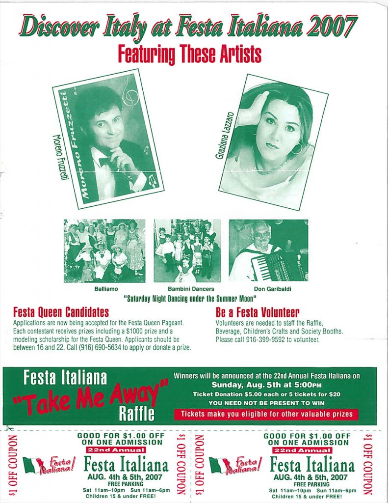 22nd Annual Festa Italiana – Sacramento, CA