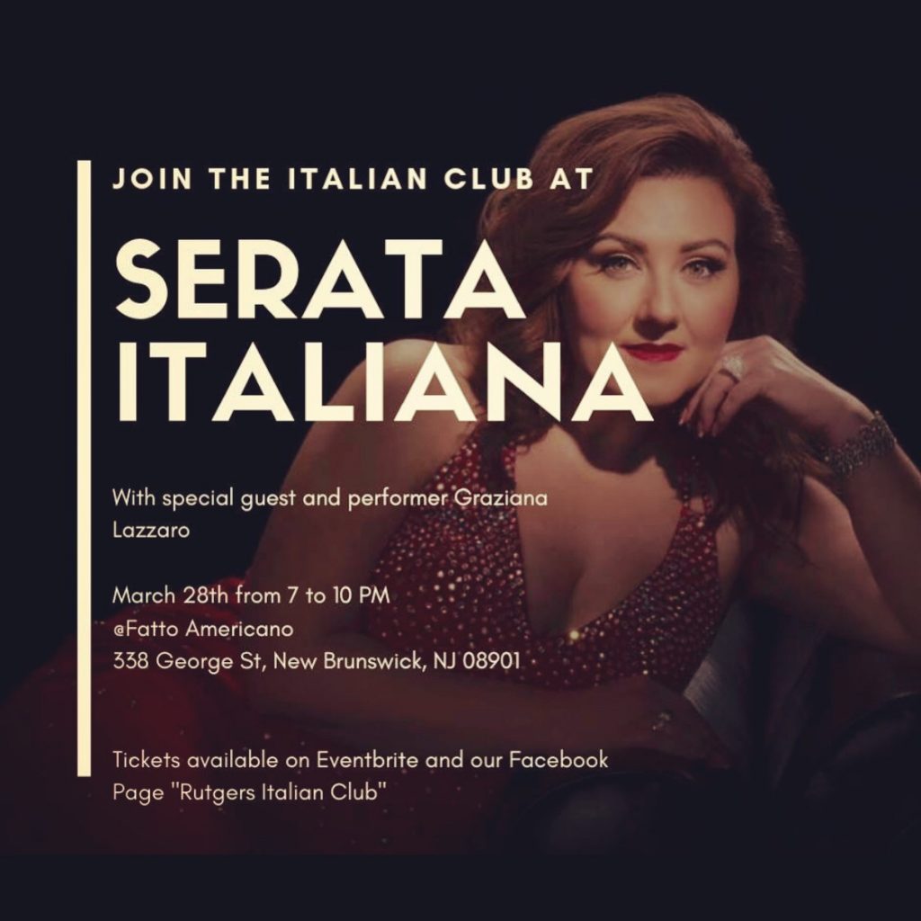 Rutgers University Italian Club Serata Italiana – New Brunswick, NJ