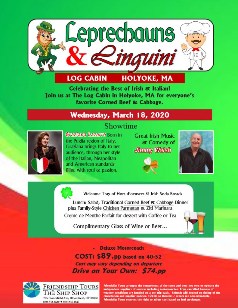 Leprechauns & Linguini Dinner Show – Holyoke, MA