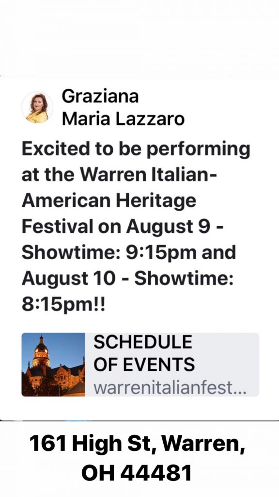 35th Annual Warren Italian-American Heritage Festival – Warren, OH